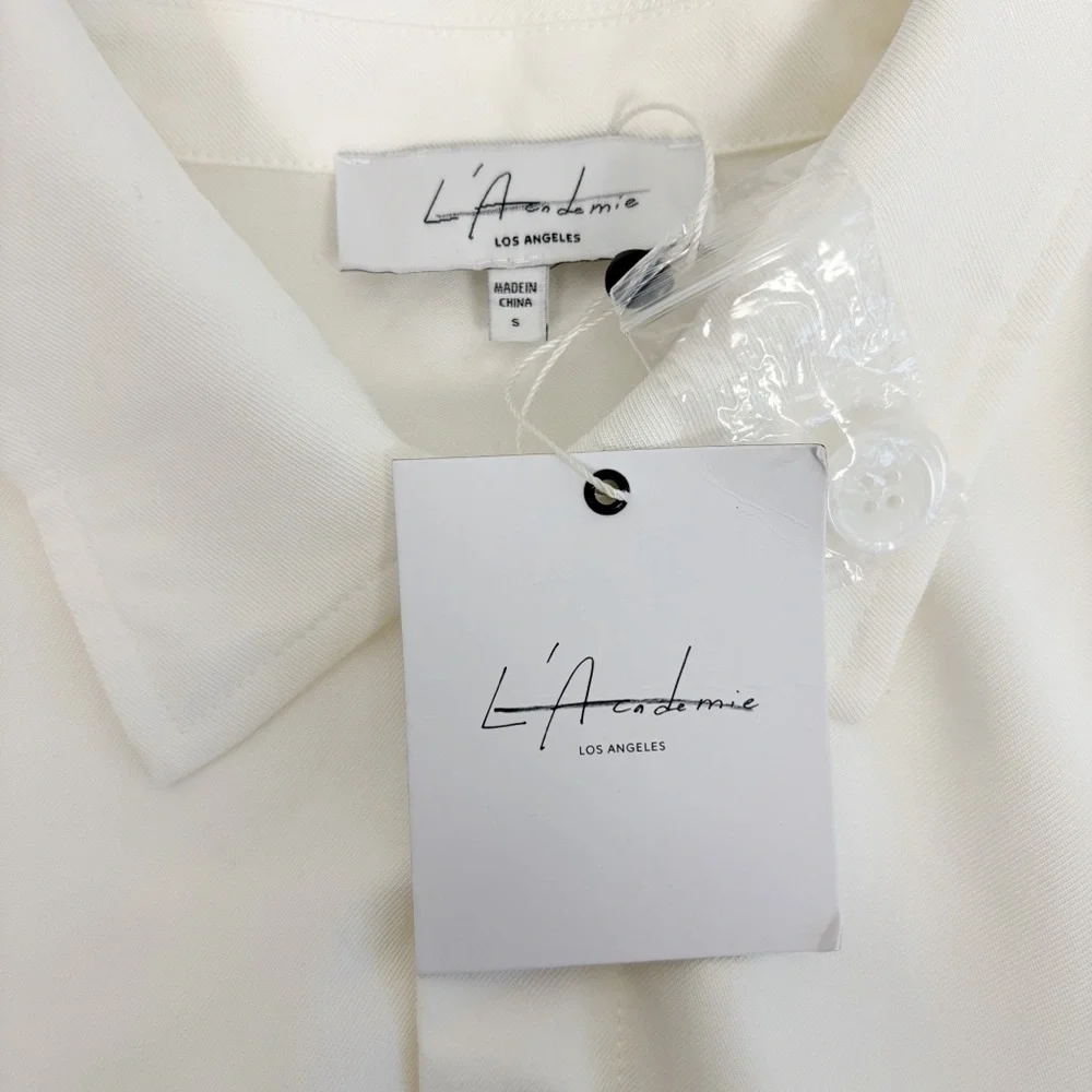 L’Academie Dylan Romper in White Size S